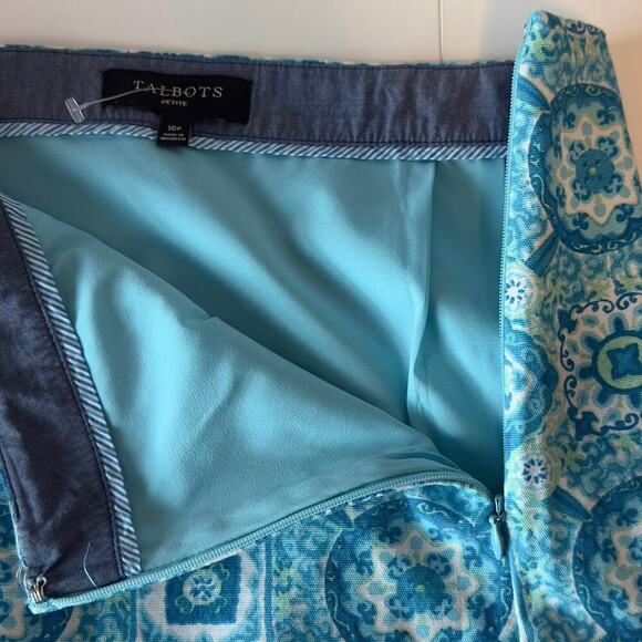 Talbots Petites Geometric Print Skirt Size 16P NWOT Resort Summer Preppy - Picture 3 of 6